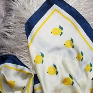 Vintage pin up rockabilly lemon bandana scarf